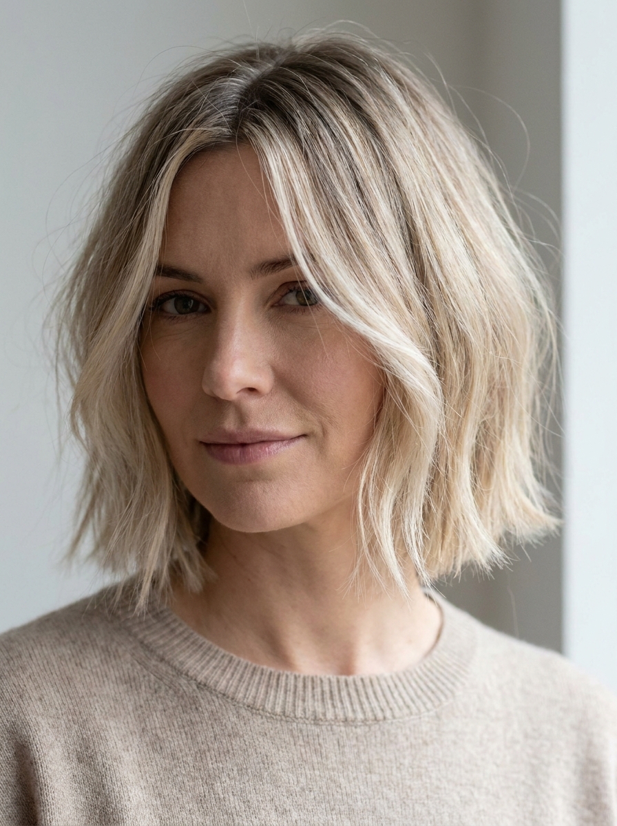 Modern Dimensional Blonde Bob als Kurze Blonde Bob Frisuren Inspiration 2026